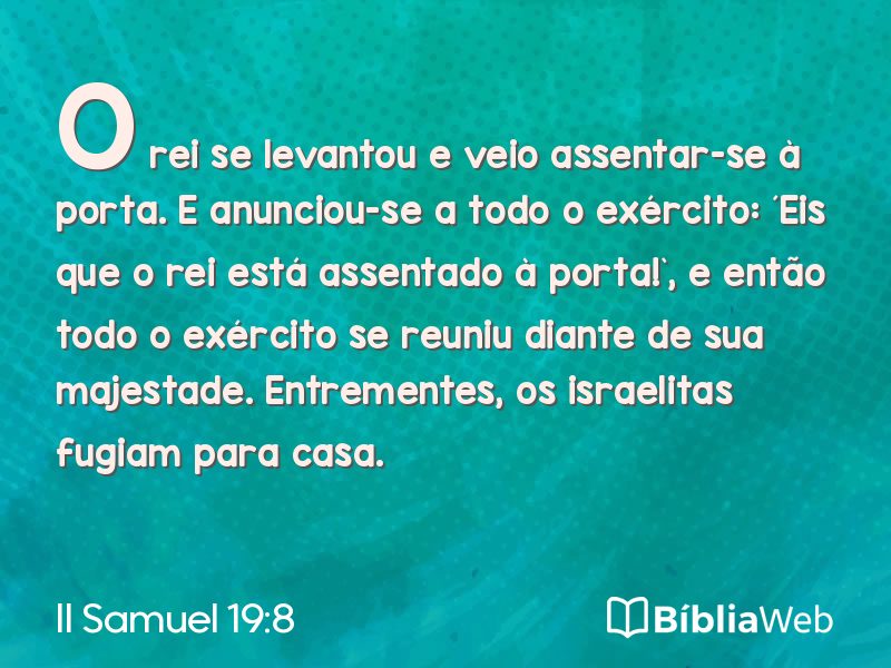 II Samuel 19:8 em imagem para compartilhar