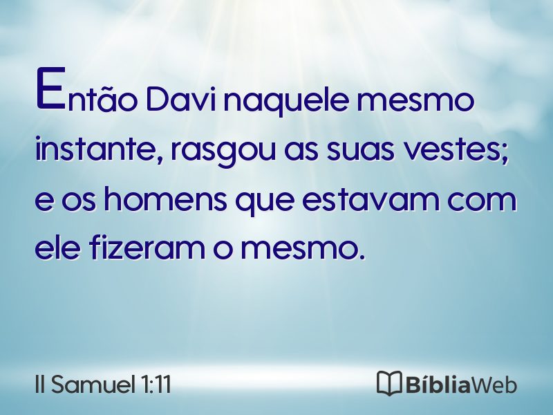 II Samuel 1:11 em imagem para compartilhar