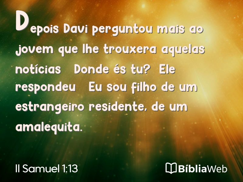 II Samuel 1:13 em imagem para compartilhar