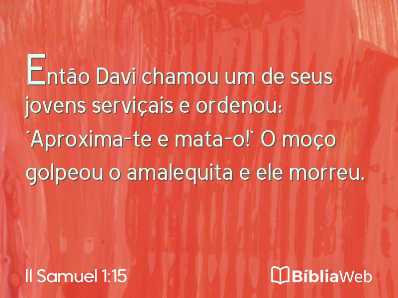 II Samuel 1:15 em imagem para compartilhar