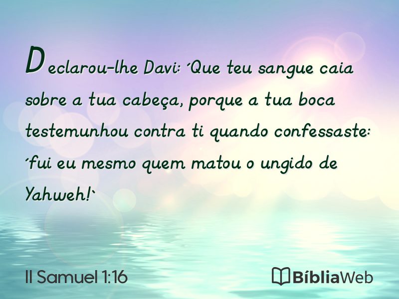 II Samuel 1:16 em imagem para compartilhar