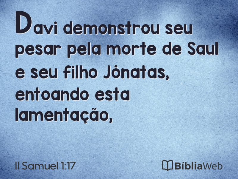 II Samuel 1:17 em imagem para compartilhar
