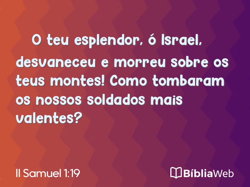 II Samuel 1:19 em imagem para compartilhar