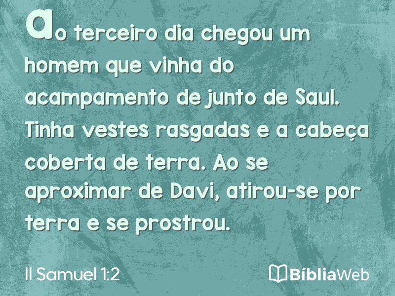 II Samuel 1:2 em imagem para compartilhar