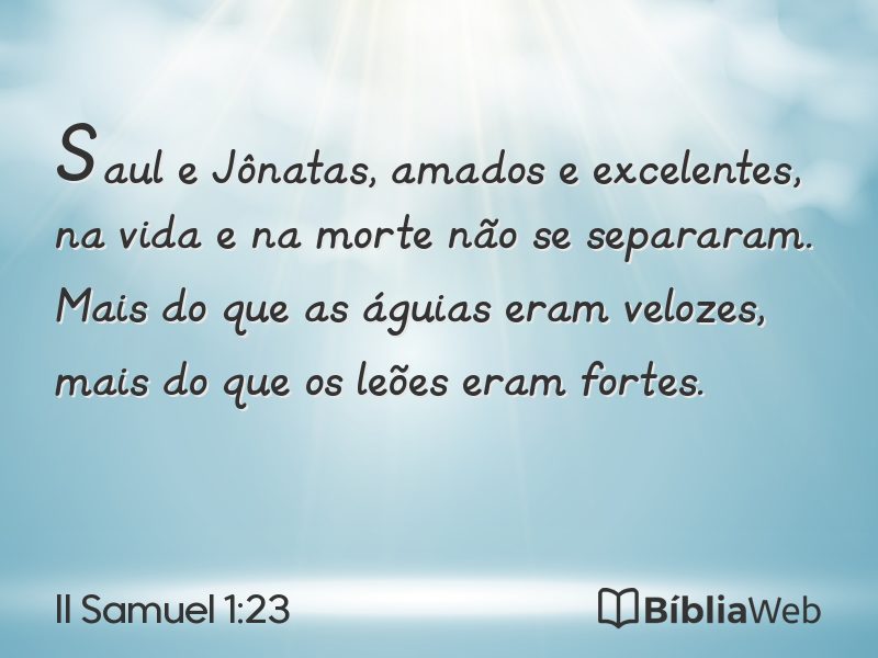 II Samuel 1:23 em imagem para compartilhar