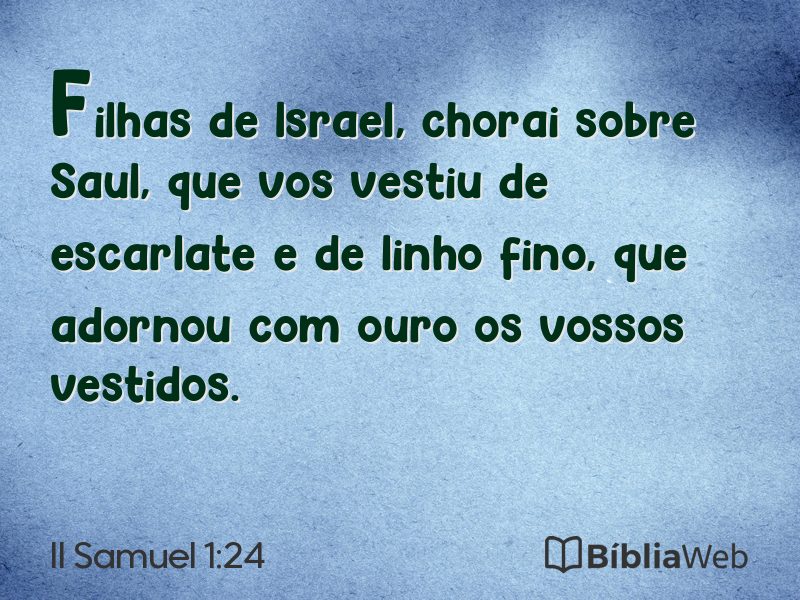 II Samuel 1:24 em imagem para compartilhar