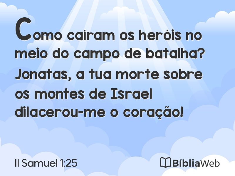 II Samuel 1:25 em imagem para compartilhar