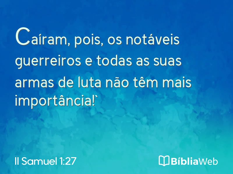 II Samuel 1:27 em imagem para compartilhar