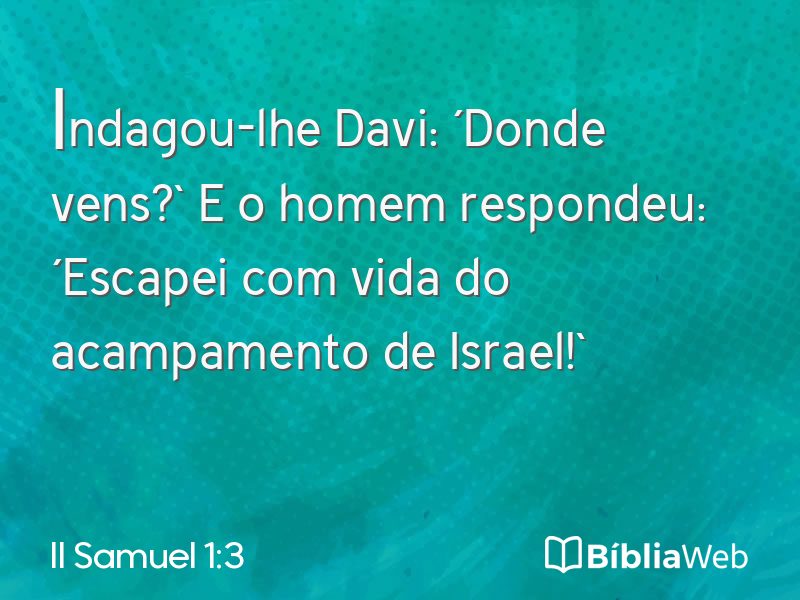 II Samuel 1:3 em imagem para compartilhar