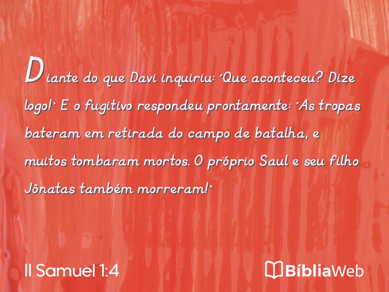 II Samuel 1:4 em imagem para compartilhar
