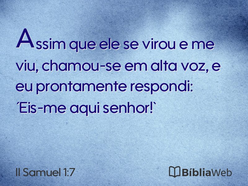 II Samuel 1:7 em imagem para compartilhar