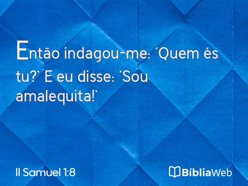 II Samuel 1:8 em imagem para compartilhar