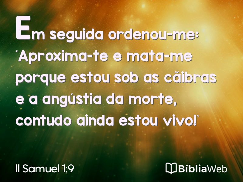 II Samuel 1:9 em imagem para compartilhar