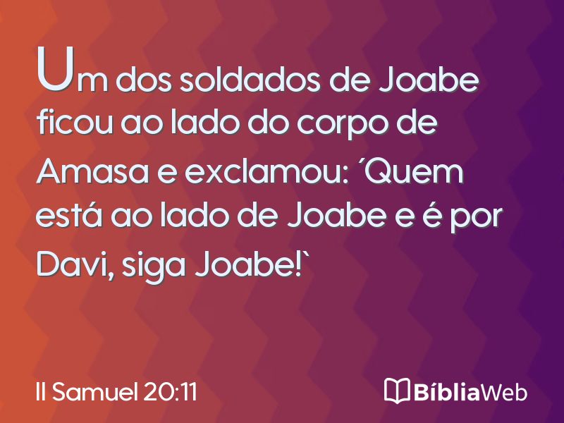 II Samuel 20:11 em imagem para compartilhar