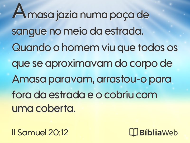 II Samuel 20:12 em imagem para compartilhar
