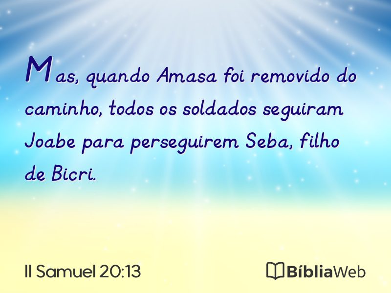 II Samuel 20:13 em imagem para compartilhar