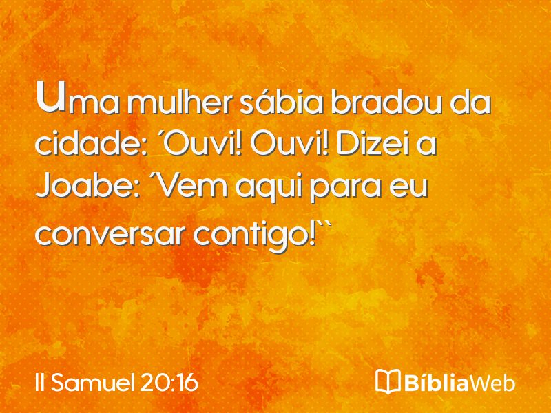 II Samuel 20:16 em imagem para compartilhar