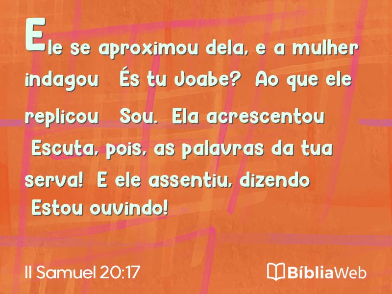 II Samuel 20:17 em imagem para compartilhar