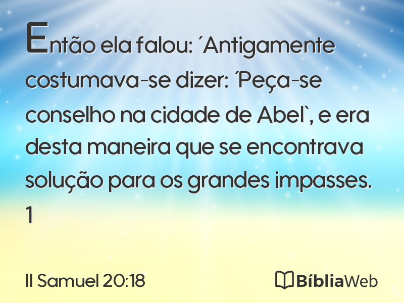 II Samuel 20:18 em imagem para compartilhar