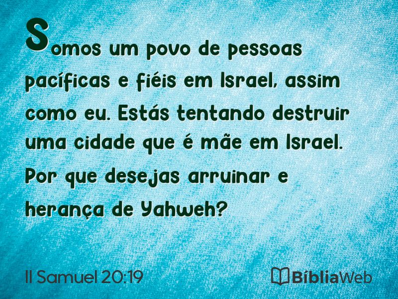 II Samuel 20:19 em imagem para compartilhar