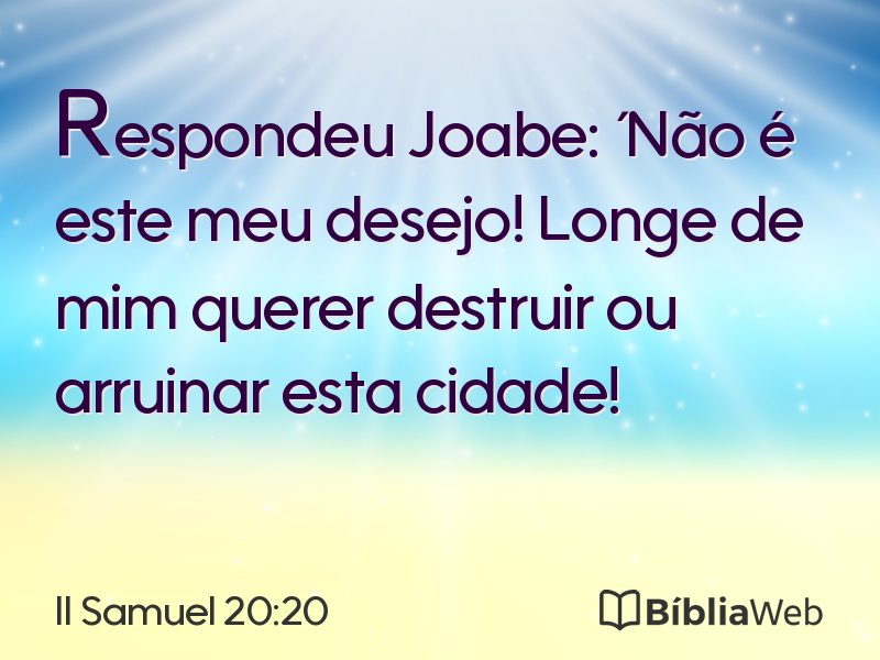II Samuel 20:20 em imagem para compartilhar