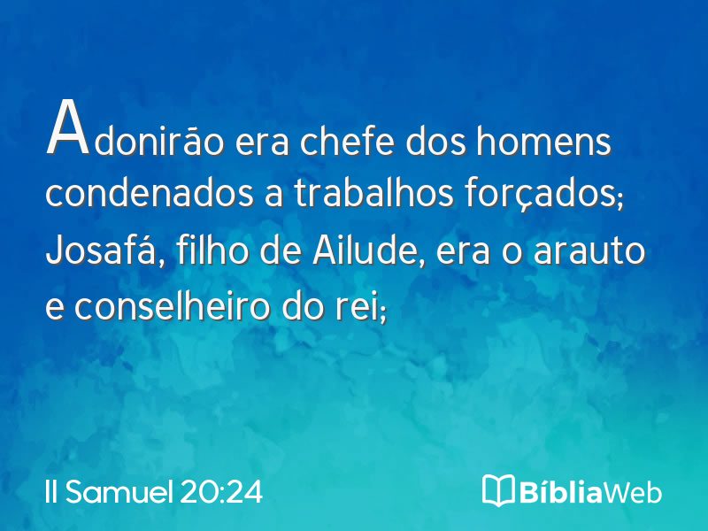 II Samuel 20:24 em imagem para compartilhar