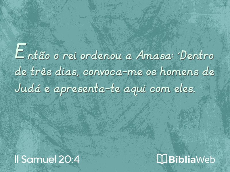II Samuel 20:4 em imagem para compartilhar