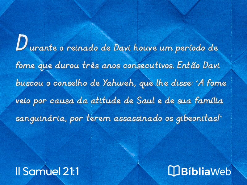 II Samuel 21:1 em imagem para compartilhar
