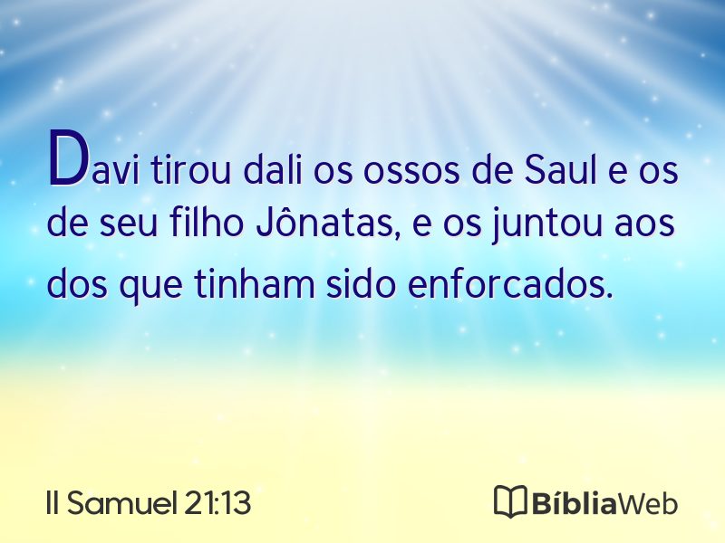II Samuel 21:13 em imagem para compartilhar