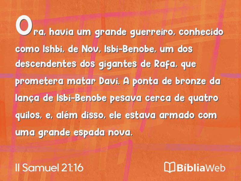 II Samuel 21:16 em imagem para compartilhar