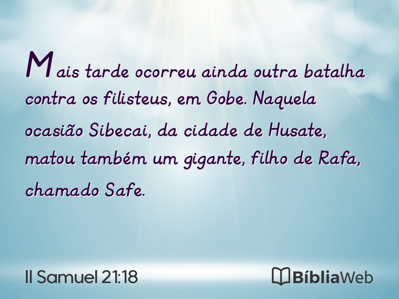 II Samuel 21:18 em imagem para compartilhar