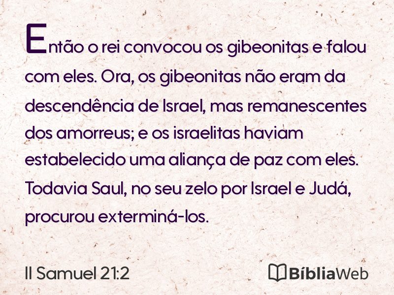 II Samuel 21:2 em imagem para compartilhar