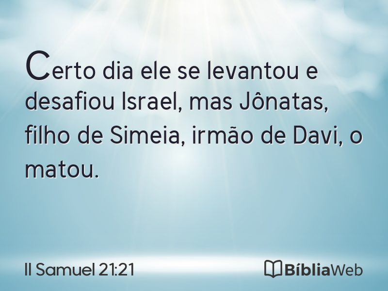 II Samuel 21:21 em imagem para compartilhar