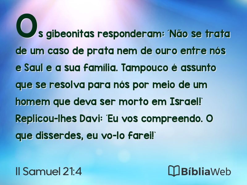 II Samuel 21:4 em imagem para compartilhar