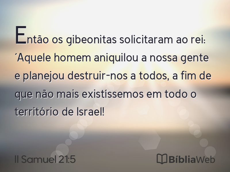 II Samuel 21:5 em imagem para compartilhar