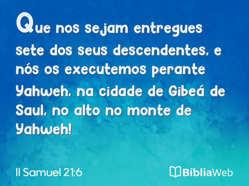 II Samuel 21:6 em imagem para compartilhar