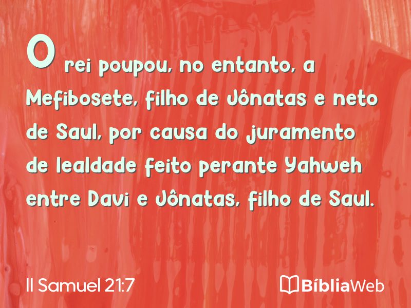 II Samuel 21:7 em imagem para compartilhar