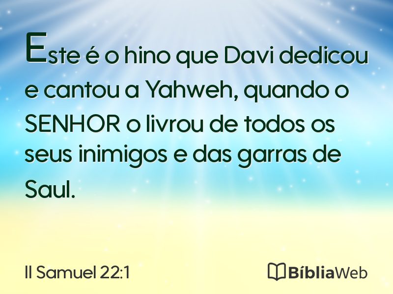 II Samuel 22:1 em imagem para compartilhar