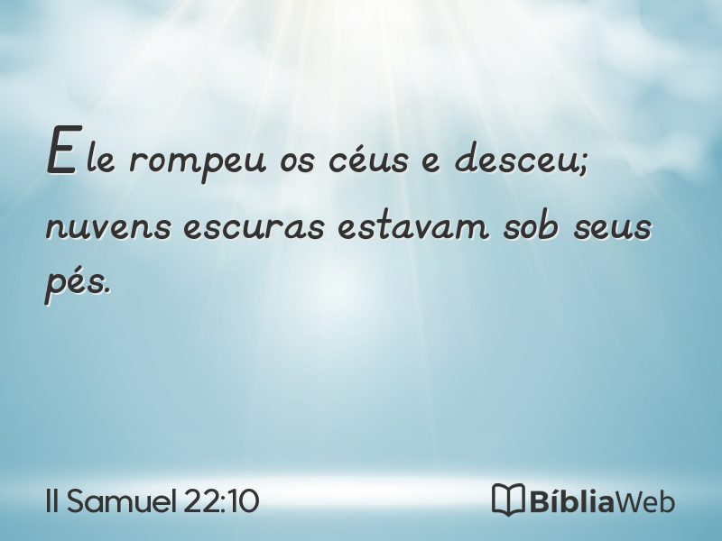II Samuel 22:10 em imagem para compartilhar