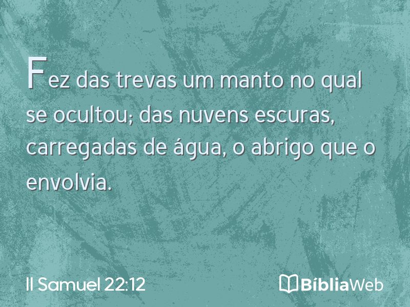 II Samuel 22:12 em imagem para compartilhar