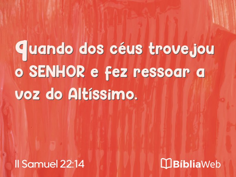 II Samuel 22:14 em imagem para compartilhar