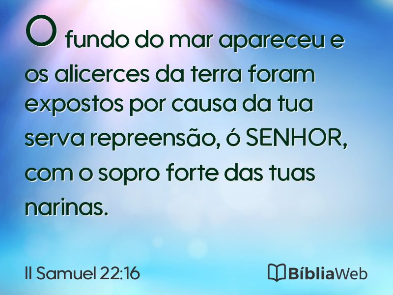 II Samuel 22:16 em imagem para compartilhar