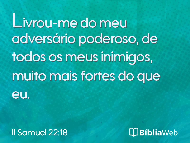 II Samuel 22:18 em imagem para compartilhar