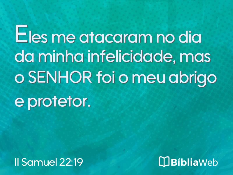 II Samuel 22:19 em imagem para compartilhar