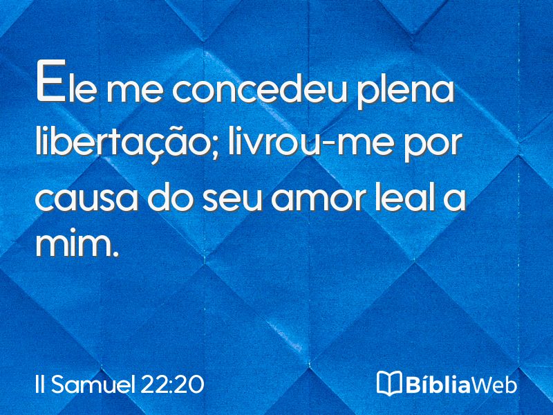 II Samuel 22:20 em imagem para compartilhar