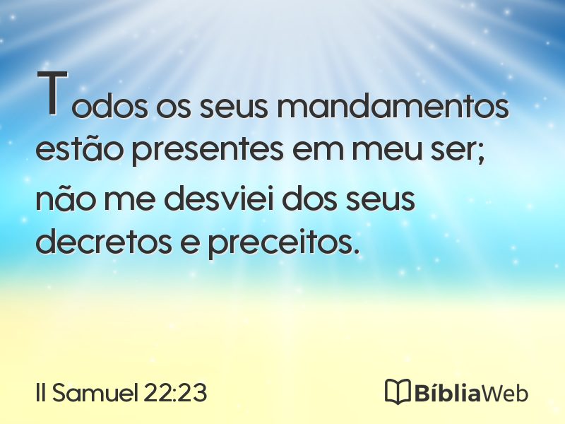 II Samuel 22:23 em imagem para compartilhar