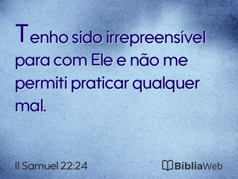 II Samuel 22:24 em imagem para compartilhar