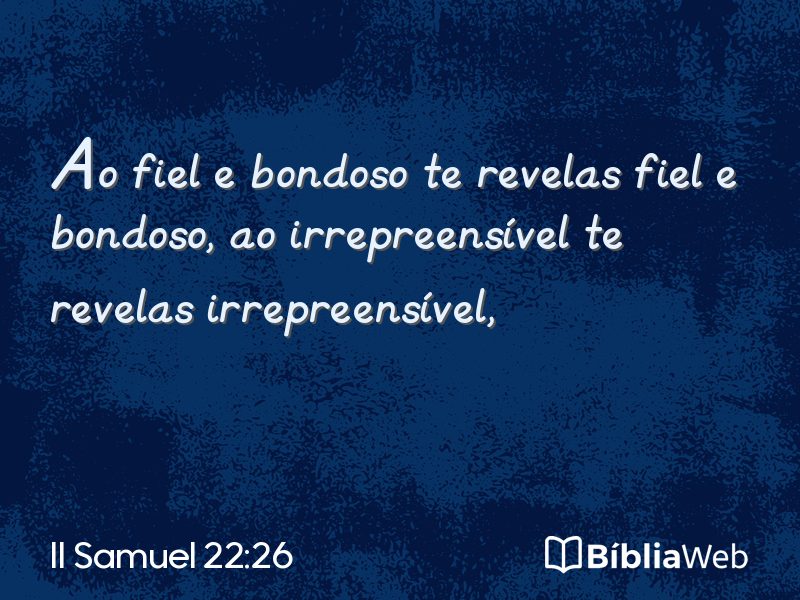 II Samuel 22:26 em imagem para compartilhar