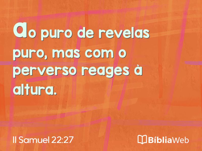 II Samuel 22:27 em imagem para compartilhar