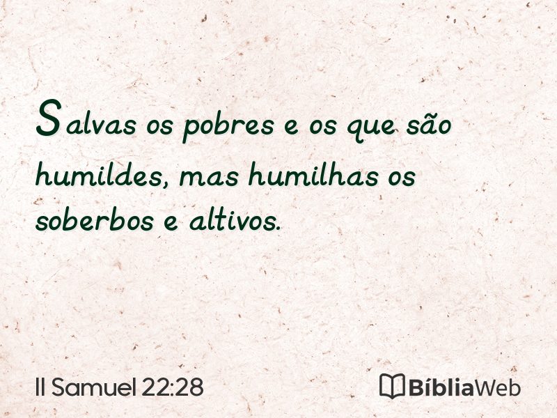 II Samuel 22:28 em imagem para compartilhar